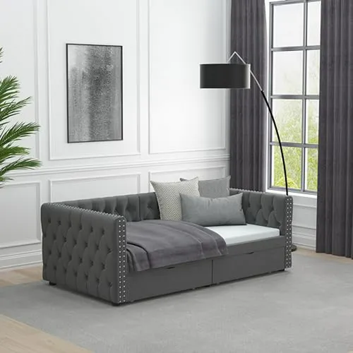 Sofá Cama Ball & Cast Twin Size: Gris Elegante Y Funcional