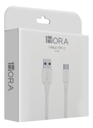 Cable 1hora Usb-c Carga Rapida 2.1amp 1 Metro Cab237b