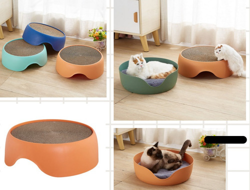 Rascador Redondo Para Gatos 2 En 1 - Resistente Y Divertido