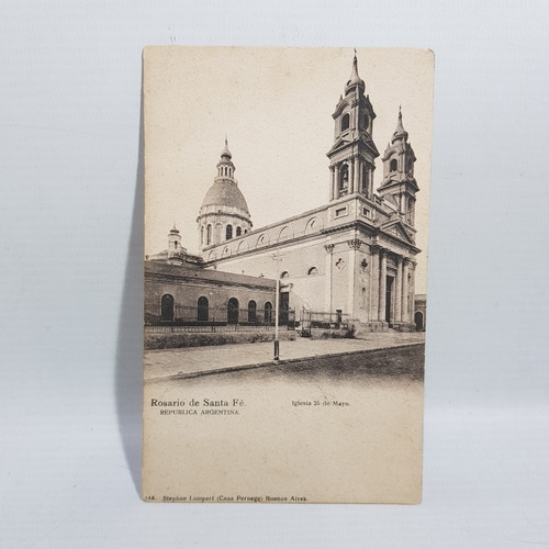 Antigua Postal Iglesia Rosario Santa Fe 1904 Mag 62553