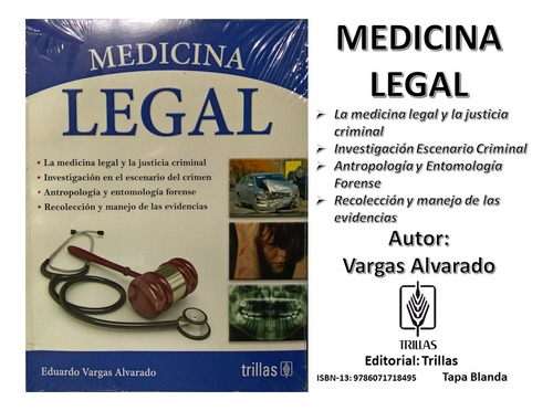 Libro Medicina Legal De Eduardo Vargas Editorial Trillas