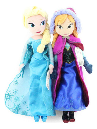 2pcs Frozen Elsa Anna Peluche Muñeca Juguet Cumpleaño Regalo