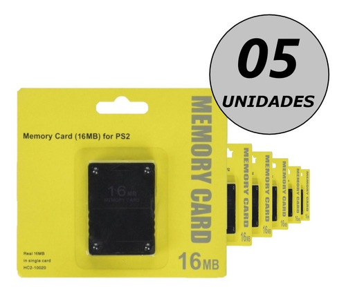 Memory Card 16mb Ps2 Atacado 5 Unidades Playstation 2 Play 2