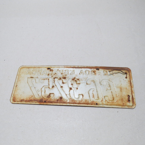 Imagem 3 de 8 de Placa Amarela De Carro Antigo Boa Esperança - Paraná