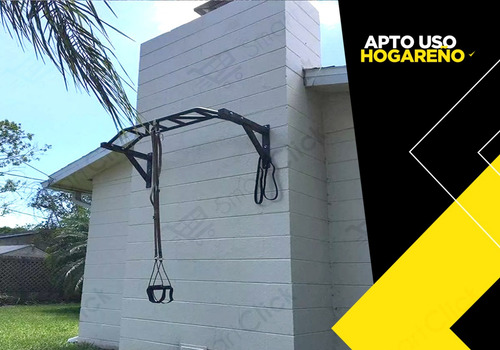 Barra Dominadas Pared Crossfit Multi Agarre 500k + Ganchos