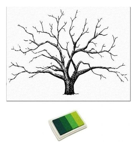 2 Boda, Huella De Digital, Árbol, Pintura De , Firma De