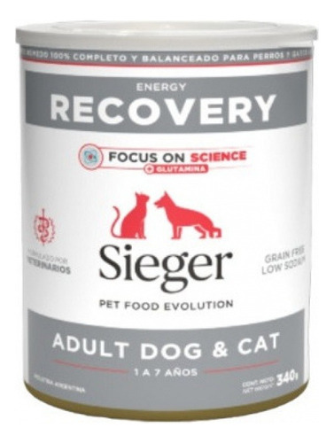 Sieger Extra Recovery Perros & Gatos En Lata X340g X12 Un