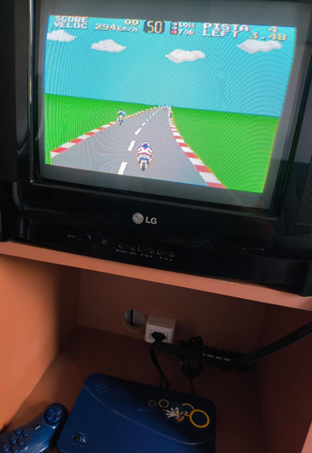 Console Sega Master System Evolution Sonic Tec Toy Controle Semi-novo Funcionandol+garantia Azul