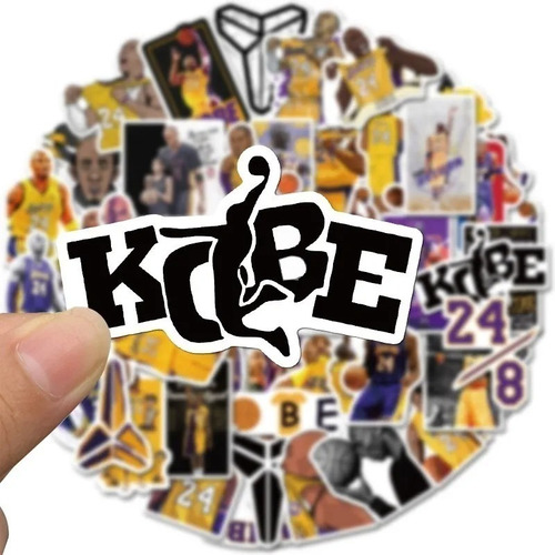 Imagen 3 de 5 de Kobe Bryant - Set De 50 Stickers / Calcomanias / Pegatinas