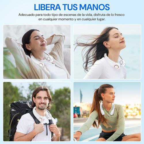 Ventilador Cuello Usb Recargable Ventilador Cuello Sin Aspas