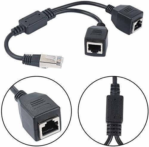 Rj45 Network Divisor Adapter Cable 1 Male To 2 Female