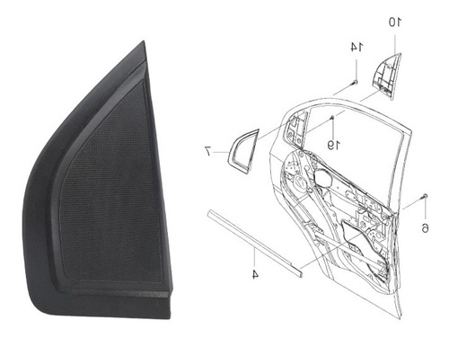 Tapa Puerta Trasera Der Aveo Lt Original Gm