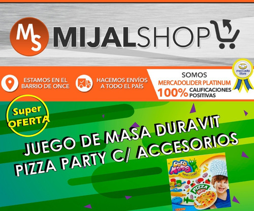 Juego De Masa Pizza Party Con Accesorios Duravit Mijalshop