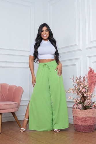 Calça Pantalona Plus Size Maravilhosa