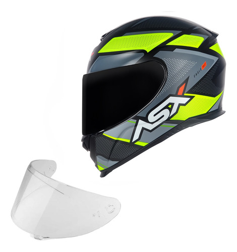 Capacete Asx  + Viseira Extra Combo Moto Masculino Feminino