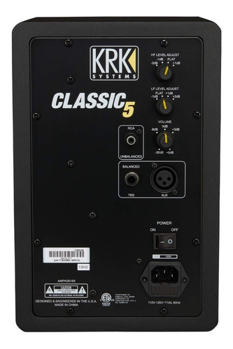 O par de monitores de estúdio Krk Classic 5 Rokit 5 Reissue