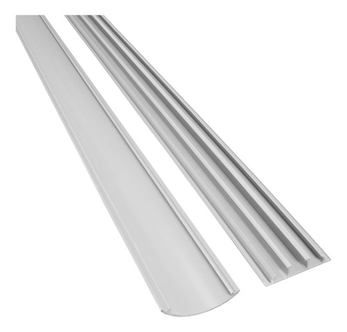 6 Canaletas Piso Pvc 52x14mm Fita Cinza 2m Hellermann Tyton