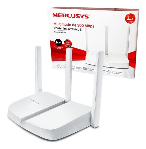 Router Mercusys Inalámbrico Wifi Multimodo 300mbps 3 Antenas