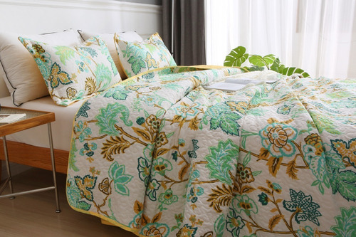 Imagen 7 de 8 de Cubrecama King Size Con Fundas Verano Hermosos Modelos!!