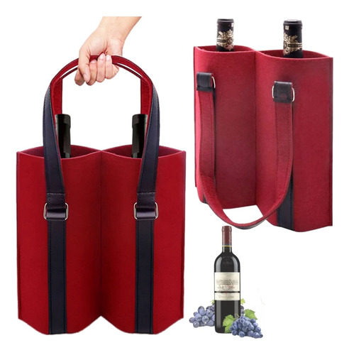 Bolsa Mano Vino Tinto Segur Regalo Porta Botella Estuche Set