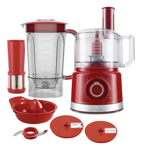 Multiprocessador Philco Pmp1500v Turbo 900w Cor Vermelho 127V