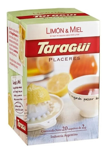 Te Taragui Limón Miel X 20 Saquitos