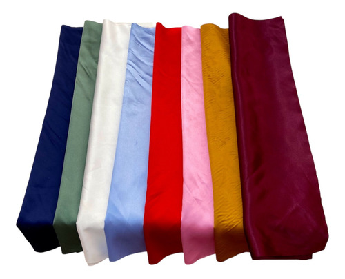 Mascada Color Solido Satinado Mujer Para Cabeza Mediano Tinto Liso Mediana