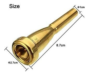 Liyafy 3pcs Bb Trumpet Mouthpiece 3C 5C 7C Bullet Shape Replacement Trumpet Parts Silver Plated 