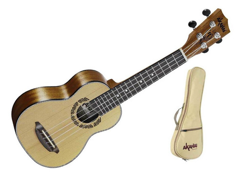 Ukulele Akahai Aks-21 Acústico Tatoo Spruce