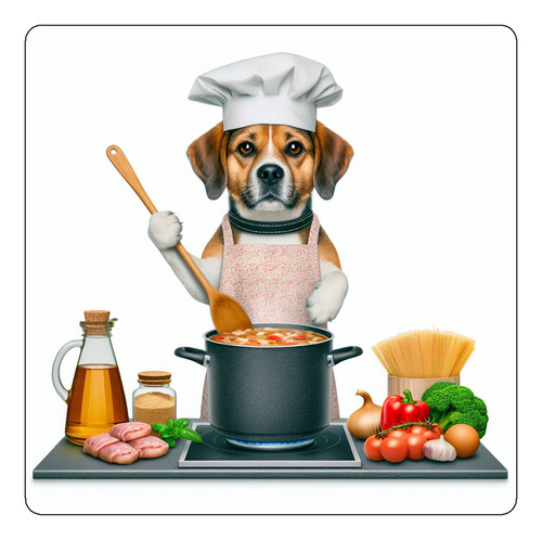 Mousepad Perro Cocinando Amor Cocina Cocinero M1
