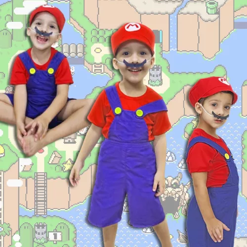 Fantasia Infantil Super Mario Bros - Perollas Kids