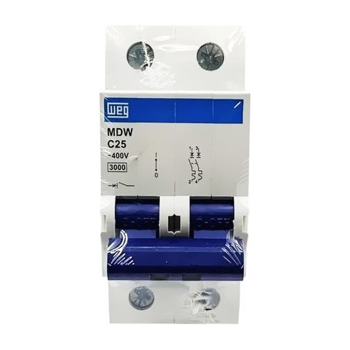 10076431 Mini-interruptor Termomagnetico 2p - 25a Mdw-c25-2