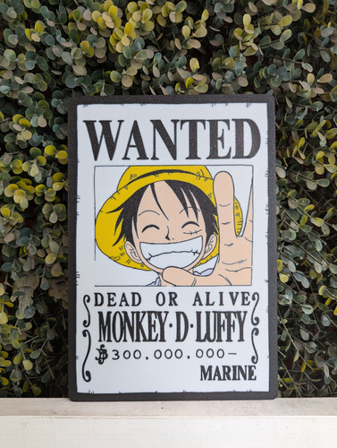 Lámpara De Mesa Luffy One Piece Casatridimensional Negro Blanco