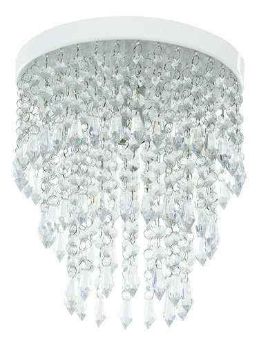 Lustre De Cristal Acrilico Manucrillic Branco Maravilhoso