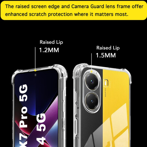 Funda Transparente Para Xiaomi Poco X7 Pro 5g + Laminas
