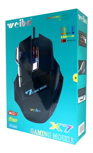 Mouse Gamer X7 Con Cable +7 Botones Retroiluminado Ratón