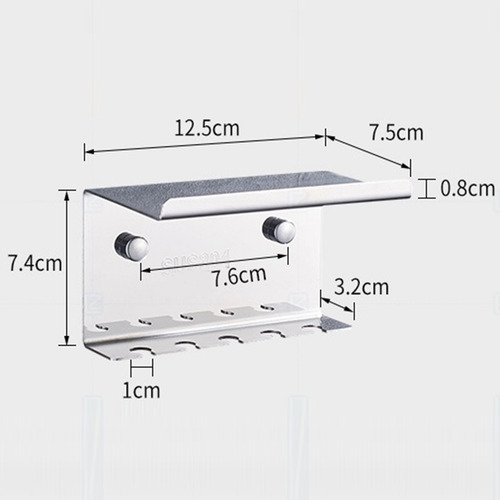 Soporte Para Cepillos De Dientes De Acero Inoxidable 304 Par