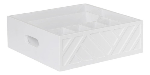 Organizador De Platos De Papel Para Encimera, Soporte Blanco