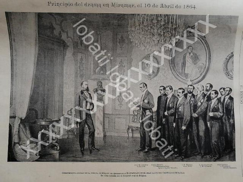 Cartel Acontecimientos Sobre Maximiliano De Habsburgo 1895