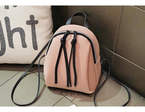 Mochila Chica Mujer Cuero Urbana Moderna Ultima Moda