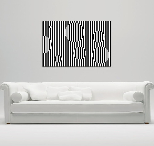 Vinilo Decorativo 20x30cm Blanco & Negro Lineas Circulos