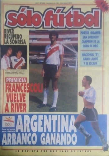 Solo Futbol N°346 Poster Gigante San Lorenzo,preolimpico