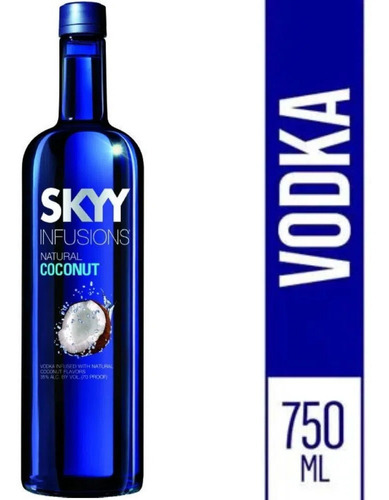 Imagen 1 de 1 de Vodka Skyy Coconut 750cc Pack Por 3 Unidades