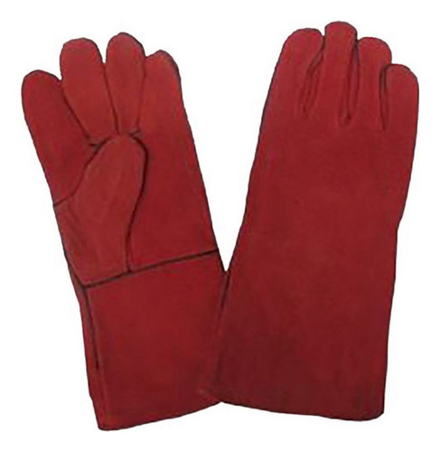 Guante Carnaza Unitalla Tipo Americano Rojo Hilo Kevlar