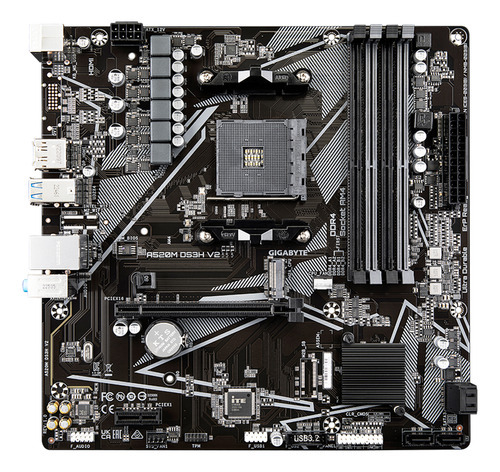 Placa Madre Gigabyte Ultra Durable A520m Ds3h V2 - Negro Negro