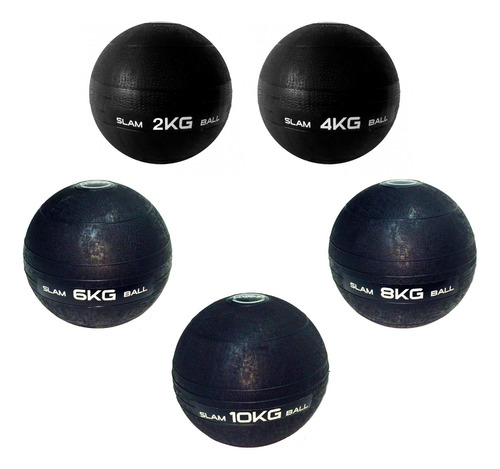 Kit Slam Ball Bola Peso Crossfit 2kg 4kg 6kg 8kg 10kg Liveup