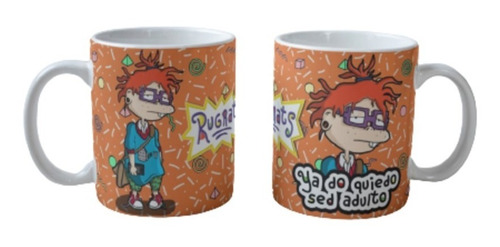Taza Blanca Sublimada 11 Oz Rugrats Carlitos F487 Blanco