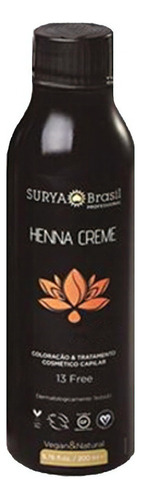  Tinta Henna Crema Profesional Surya 200 Ml Castaño Oscuro