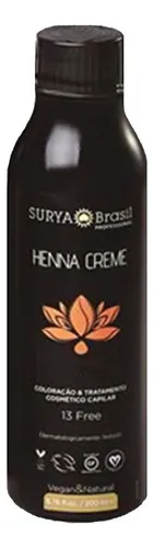 Tinta Henna Crema Profesional Surya 200 Ml Castaño Oscuro