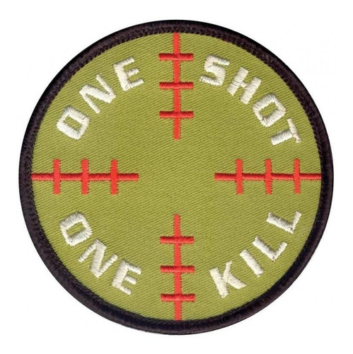 Parche Rothco Militar Con Velcro Referencia One Shot One Kil